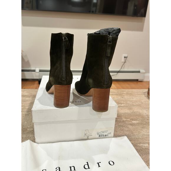 NEW Sandro Sacha Suede and Leather Ankle Boot size 37 - Picture 7 of 8
